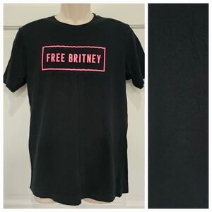FREE BRITNEY Short Sleeve Crew Neck T-Shirt Black Size M